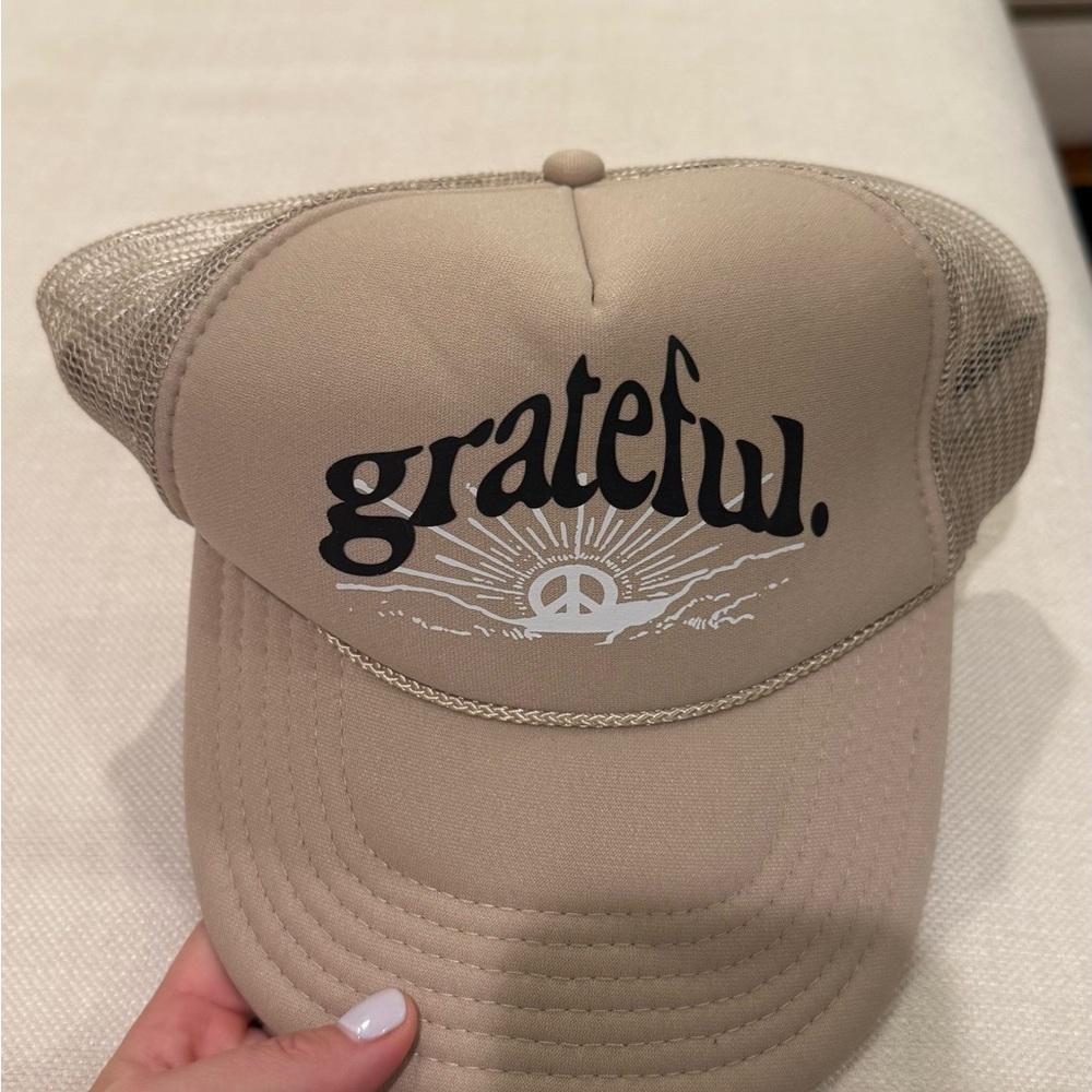 OTTO Beige Mesh Trucker Hat